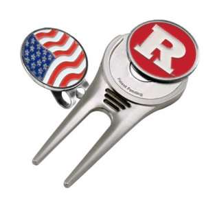  Rutgers Scarlet Knights Divot Tool Hat Clip with Golf Ball 