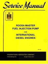 IH D DT 166 188 236 282 361 Roosa Master Parts Manual  
