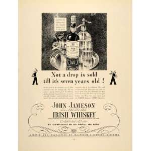  1934 Ad John Jameson Irish Whiskey Bottles Alcohol 