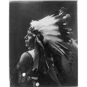  Running Horse,Sioux Indian,c1899,feathered headdress