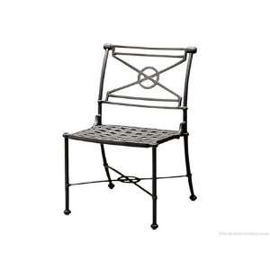  Woodard Delphi Cast Aluminum Dining Side Patio Chair Pecan 