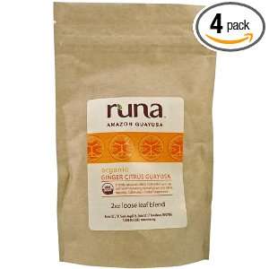 Runa  Guayusa Tea, Ginger Citrus, 1.5 Ounce (Pack of 4)  