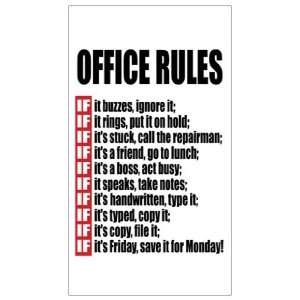    Magnet OFFICE RULES   10 Golden Rules (Funny) 