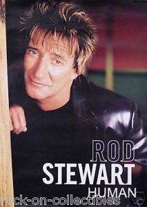 ROD STEWART 2001 HUMAN SWEDISH PROMO POSTER  