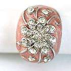 r8688 Size 8 Ladys Delicat Pinky Width Gemstone CZ Inlay Finger Ring 