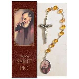 Blessed By Pope Benedetto VXI Padre St Saint Pio Italian Hand Rosary 