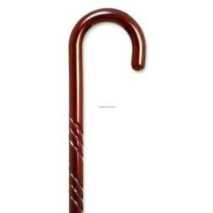  Spiral tourist rosewood can. Rosewood Stained Wood Cane 