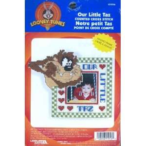 Our Little Taz   Looney Tunes Counted Cross Stitch Kit (Picture Magnet 