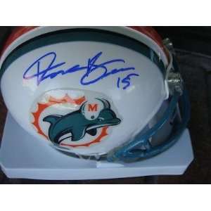  Davone Bess Signed Mini Helmet   W coa   Autographed NFL 