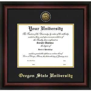 Oregon State Beavers Gold Embossed Medallion Diploma Frame  