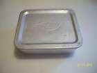 vtg aluminum sunburst refrigerator container w pry off lid rare