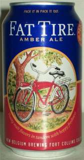 Fat Tire Amber Ale 12 ounce beer can *NICE* New Belgium  