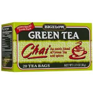 Bigelow Green Tea Chai Tea Bags, 20 ct, 3 pk  Grocery 