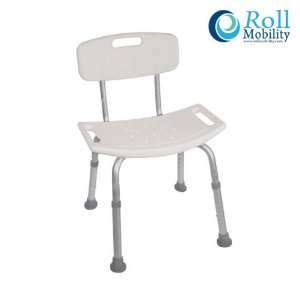 Roll Mobility Lightweight Deluxe Bath Bench Shower Chair with Backrest 
