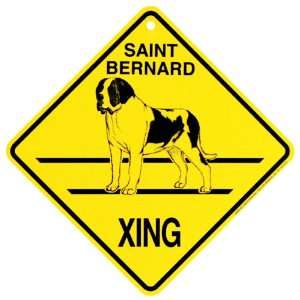  Saint Bernard Xing caution Crossing Sign dog Gift Pet 