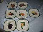 SOUTHERN POTTERY SET OF 5 PLUS 2 SQUARE BREAD OR DESSER