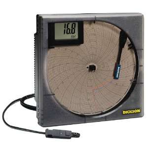 DICKSON 8 TEMPERATURE/HUMIDITY RECORDER WITH PROBE, DIG. DISPLAY 