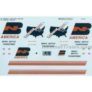 Microscale O Scale 48 Container Decal Set   BN America w 