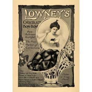  1906 Ad Walter M Lowney Chocolate Bon Bons Candy Pieces 