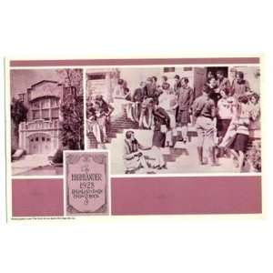  The Highlander Scene Postcard Front Steps High School 