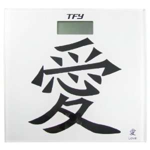   Limited Edition Glass Digital Bathroom Scale Chinese Character Love