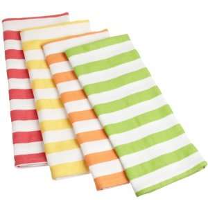  DII Fruit Salad Cabana Stripe Kitchen Towel, Set of 4 
