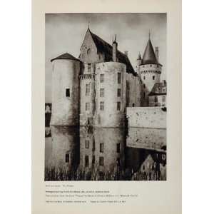  1930 Castle Moat Sully sur Loire Valley France Print 