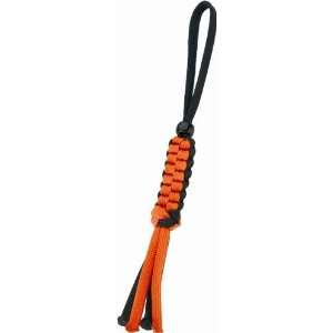  Lanyard, Orange & Black w/Bead