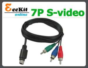 PC Laptop 7 Pin S video to TV HDTV 3RGB Component Cable  