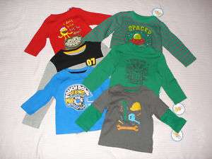 Boys Long Sleeve T Shirts 6 24 Months 2T 4T 5T NWT  