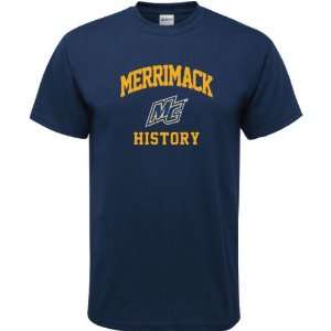  Merrimack Warriors Navy History Arch T Shirt Sports 