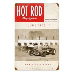   Hot Rod Automotive Track Roadsters Vintage Metal Sign