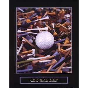  Character   Golf Tees by Bruce Curtis 22.00X28.00. Art 