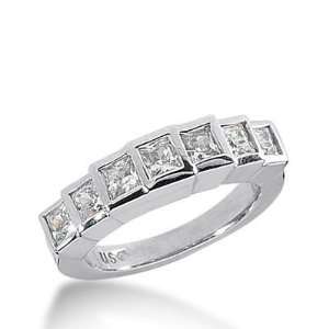 Diamond Wedding Ring 7 Princess Cut 0.17 ct Total 1.19 ctw. 486 WR2004 