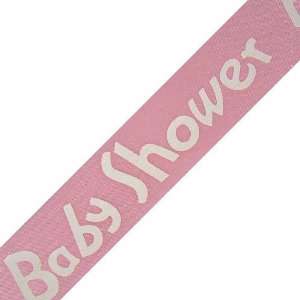  Petal Pink BABY SHOWER Print on Satin Ribbon Favor Gift 