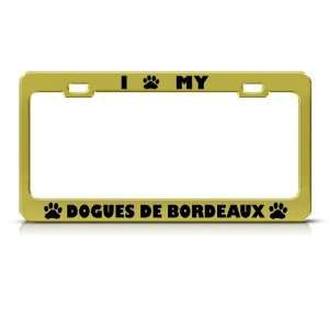  Dogues De Bordeaux Dog Animal Metal license plate frame 