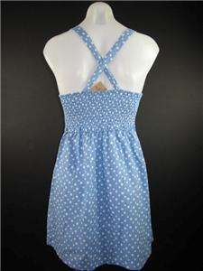 NWT Hollister Womens Blue Polka Dots Dress  