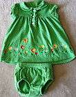 Carters Green Polka Dot Dress with Matching Diaper Cover size 3 
