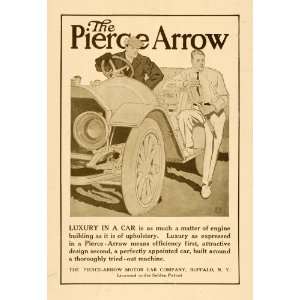 1910 Ad Pierce Arrow Motor Car Tennis Edward Penfield   Original Print 