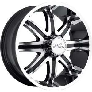 22x9.5 Milanni Kool Whip 8 8x170 +18mm Black Machined Wheels Rims Inch 