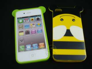 Frog and Bee TPU GEL Case cover For Apple I phone 4G OS  
