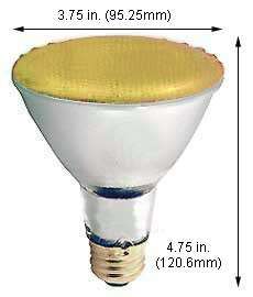 50 PAR30/LN YELLOW BUG 50 Watt Outdoor Flood Light Bulb  