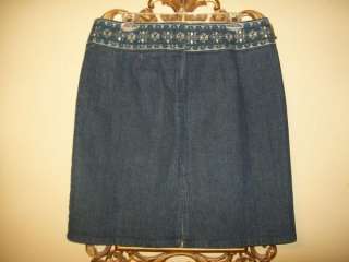 Ann Taylor Loft Denim Cotton Stretch Skirt Size 12  