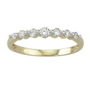  1/4 Carat Round Diamond 14k Yellow Gold Wedding Band/Ring 