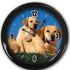  Dogs golden Labrador Wall Clock Black Great Unique Gift 