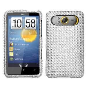   Phone Cover Case for HTC HD7 / HD3 T Mobile   Bling Silver Diamante