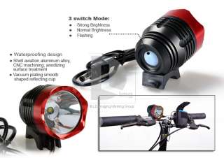 Hi Power 1800 Lumens CREE XM L T6 LED Bicycle Bike Light Headlamp Head 