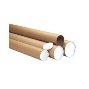     Kraft Heavy Duty Mailing Tubes with Caps, 3 x 60