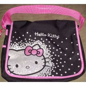  Glitter Hello Kitty Messenger Bag Black and Pink Sports 
