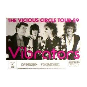 VIBRATORS Vicious Circle Tour 1989 Music Poster 